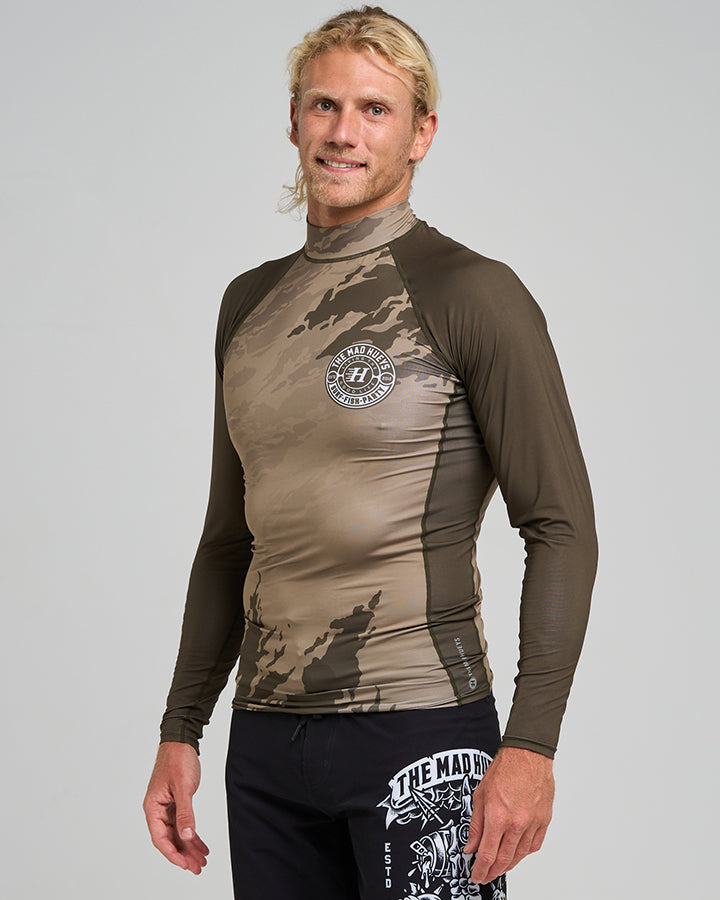 HUEYS GOOD LIFE | RAGLAN LS RASHIE - OLIVE