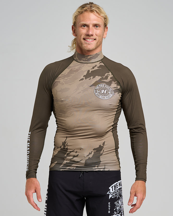 HUEYS GOOD LIFE | RAGLAN LS RASHIE - OLIVE