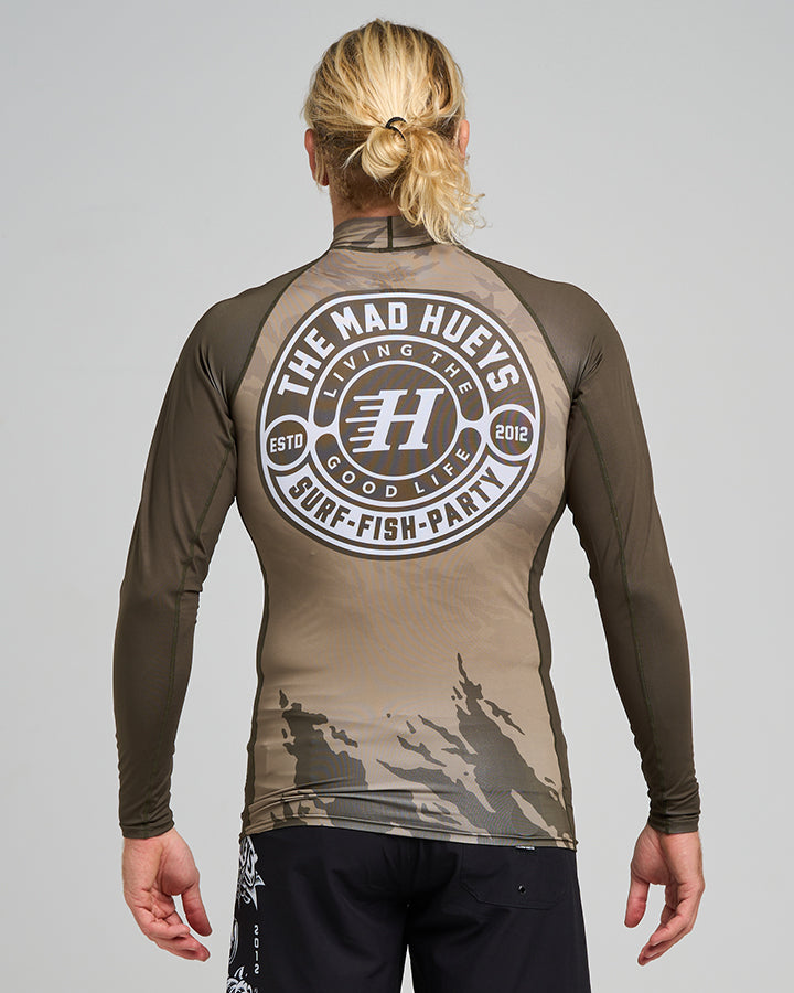 HUEYS GOOD LIFE | RAGLAN LS RASHIE - OLIVE