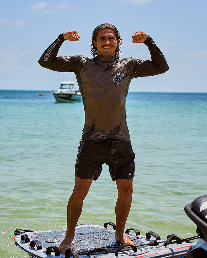 HUEYS GOOD LIFE | RAGLAN LS RASHIE - OLIVE