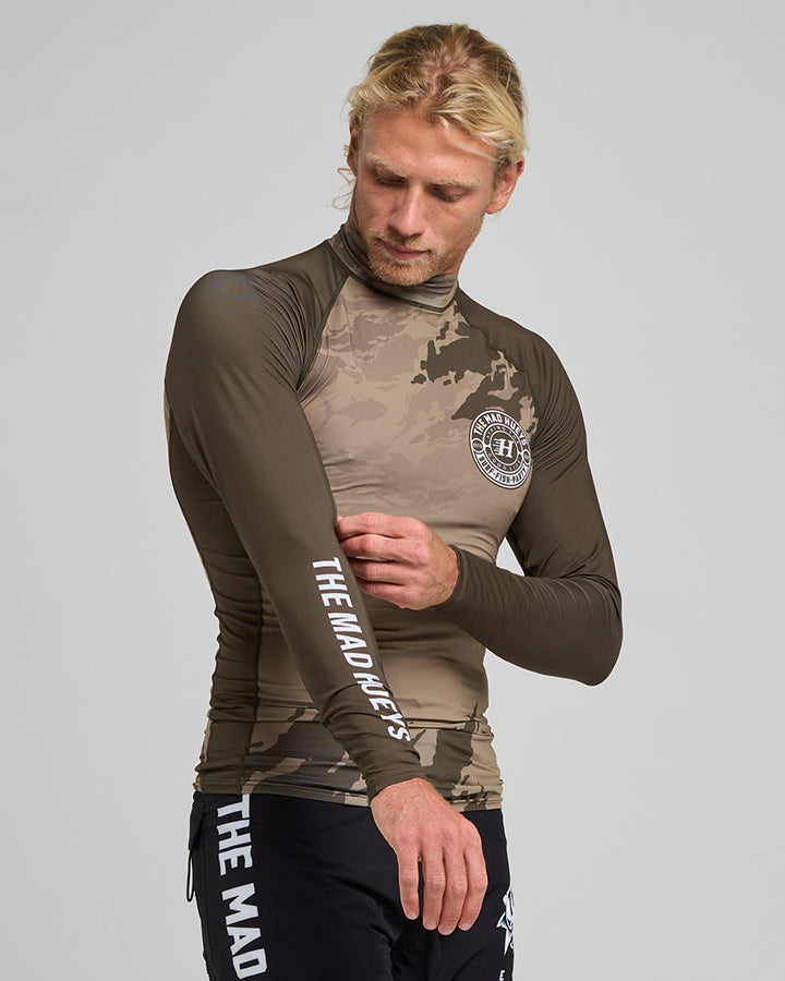 HUEYS GOOD LIFE | RAGLAN LS RASHIE - OLIVE