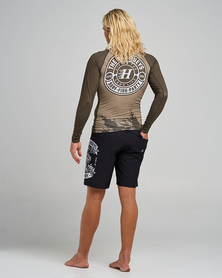 HUEYS GOOD LIFE | RAGLAN LS RASHIE - OLIVE