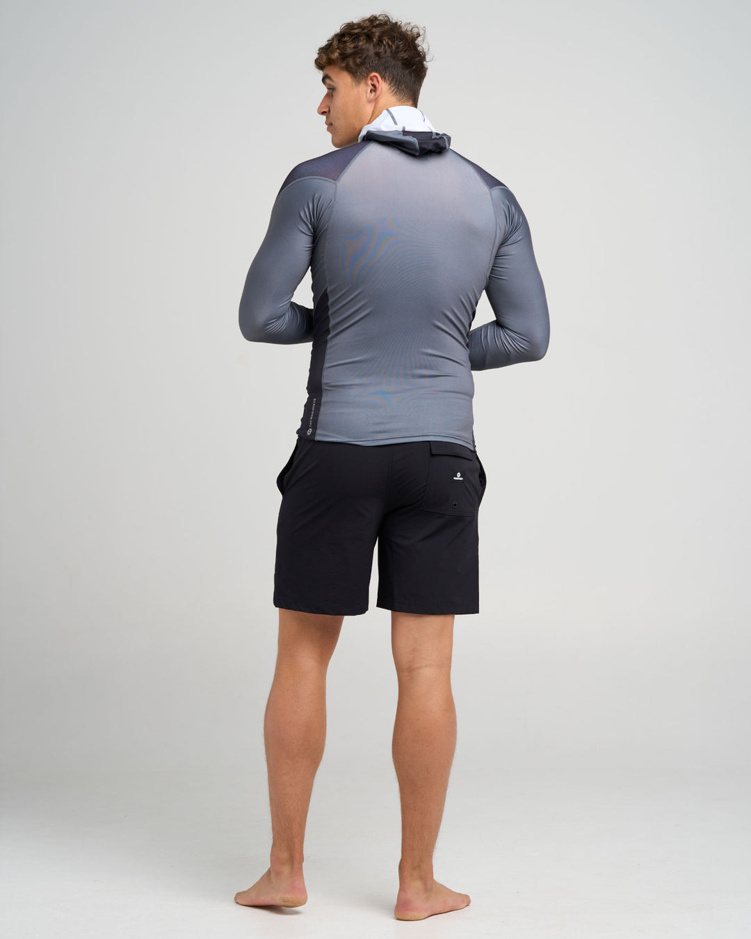 HUEYS CORP | LS HOODED RASHIE - CHARCOAL