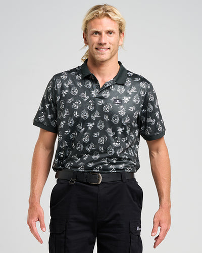 SAILOR ANCHOR | SS PARTY POLO - BLACK
