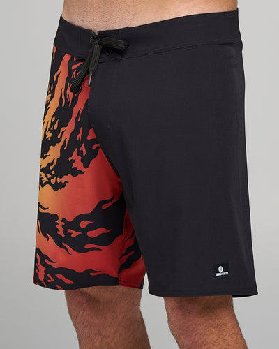 SKULL SPIRAL | 18" BOARDSHORT - BLACK