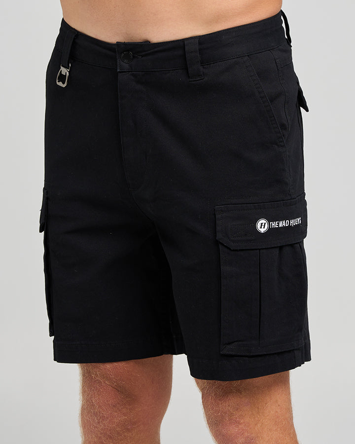 SNAGGED | 20" CARGO SHORT - BLACK
