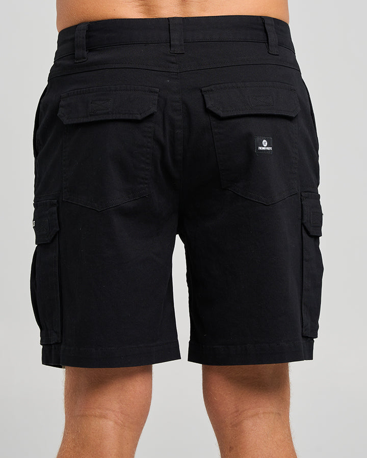 SNAGGED | 20" CARGO SHORT - BLACK