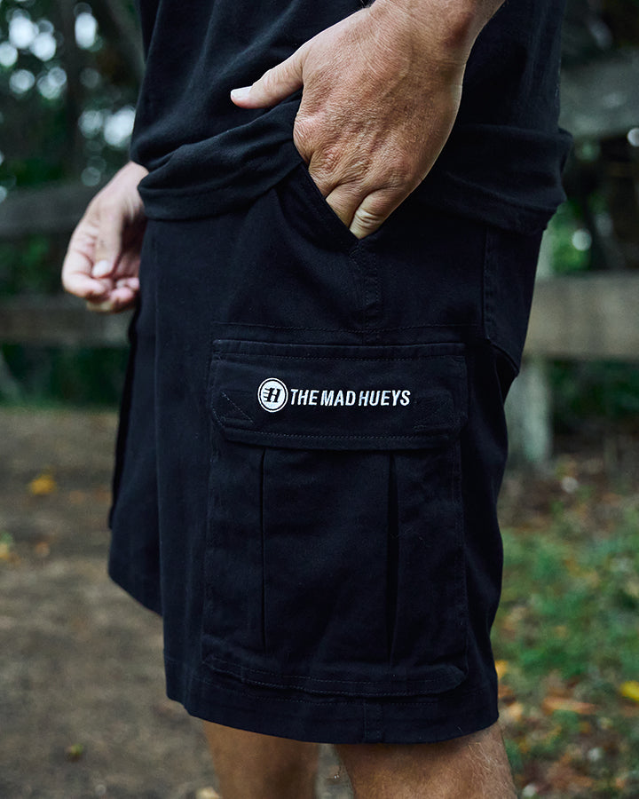 SNAGGED | 20" CARGO SHORT - BLACK