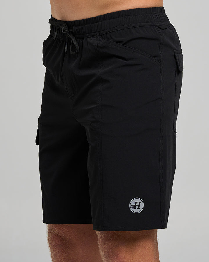 COASTLINE | 18" HYBRID SHORT - BLACK