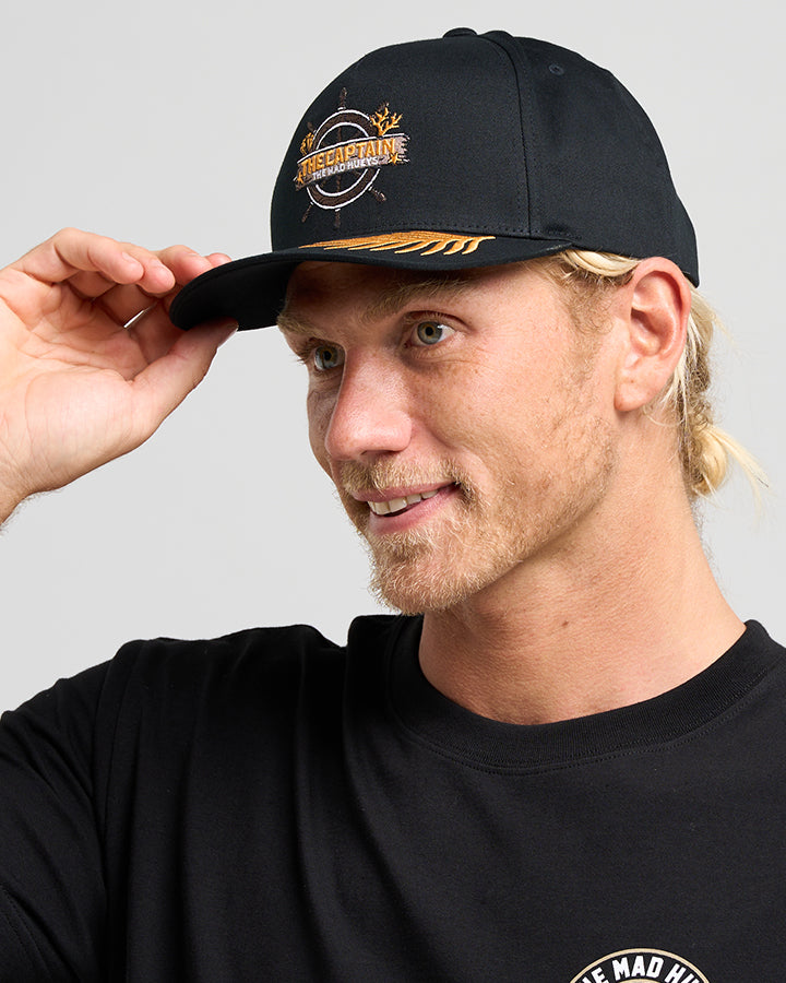 THE SEA CAPTAIN | TWILL SNAPBACK - BLACK