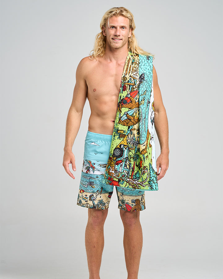 OZ STRAYA | BEACH TOWEL - AQUA