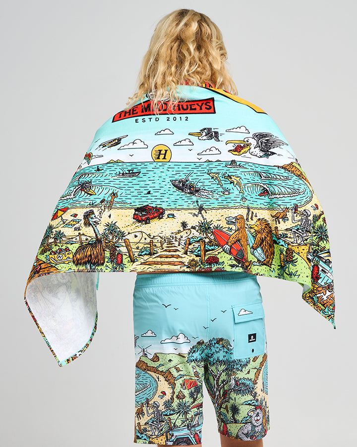 OZ STRAYA | BEACH TOWEL - AQUA