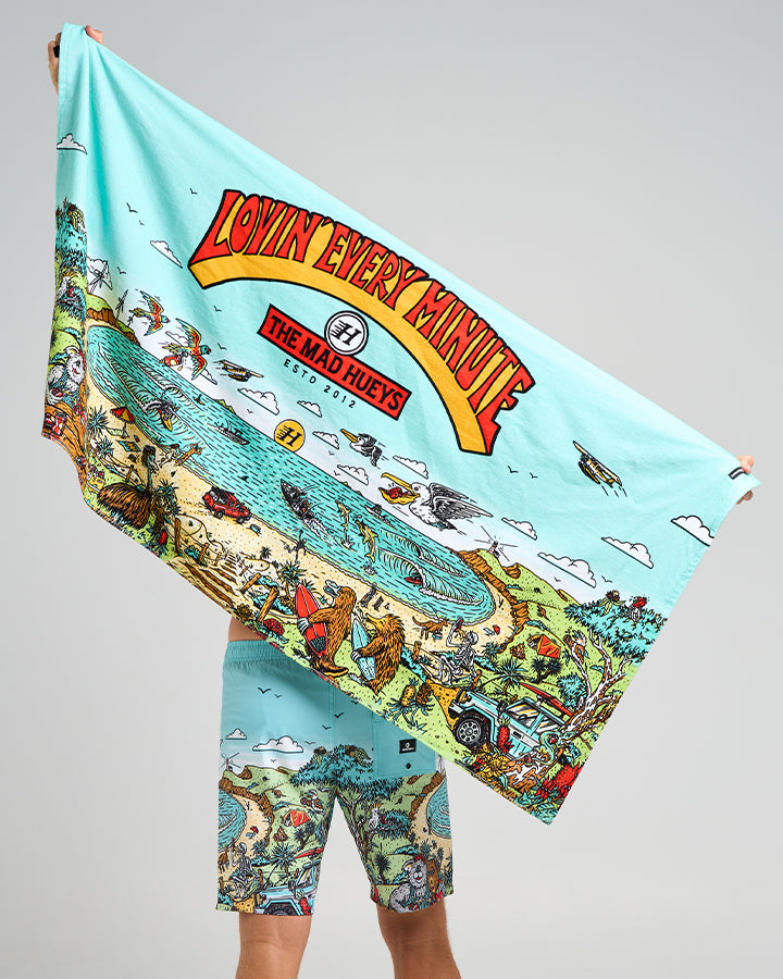 OZ STRAYA | BEACH TOWEL - AQUA