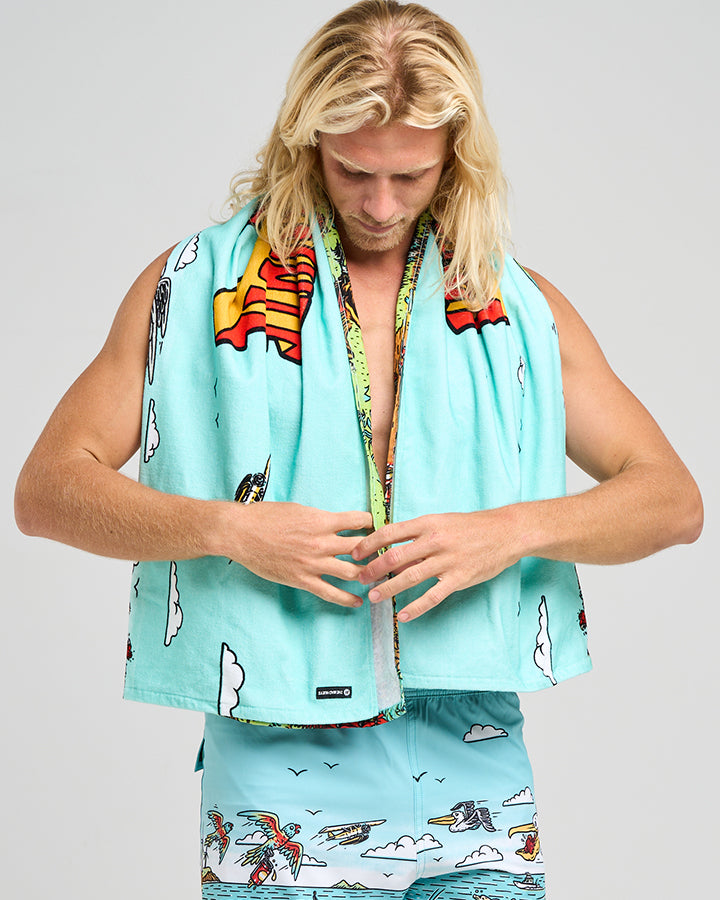 OZ STRAYA | BEACH TOWEL - AQUA