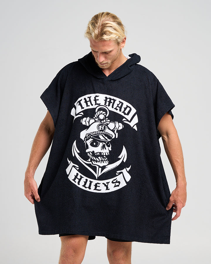 SAILOR ANCHOR | HOODED TOWEL - BLACK