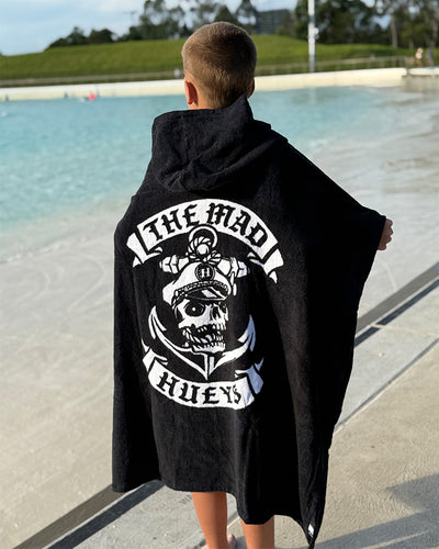 SAILOR ANCHOR | HOODED TOWEL - BLACK