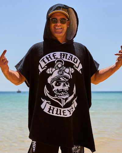 SAILOR ANCHOR | HOODED TOWEL - BLACK
