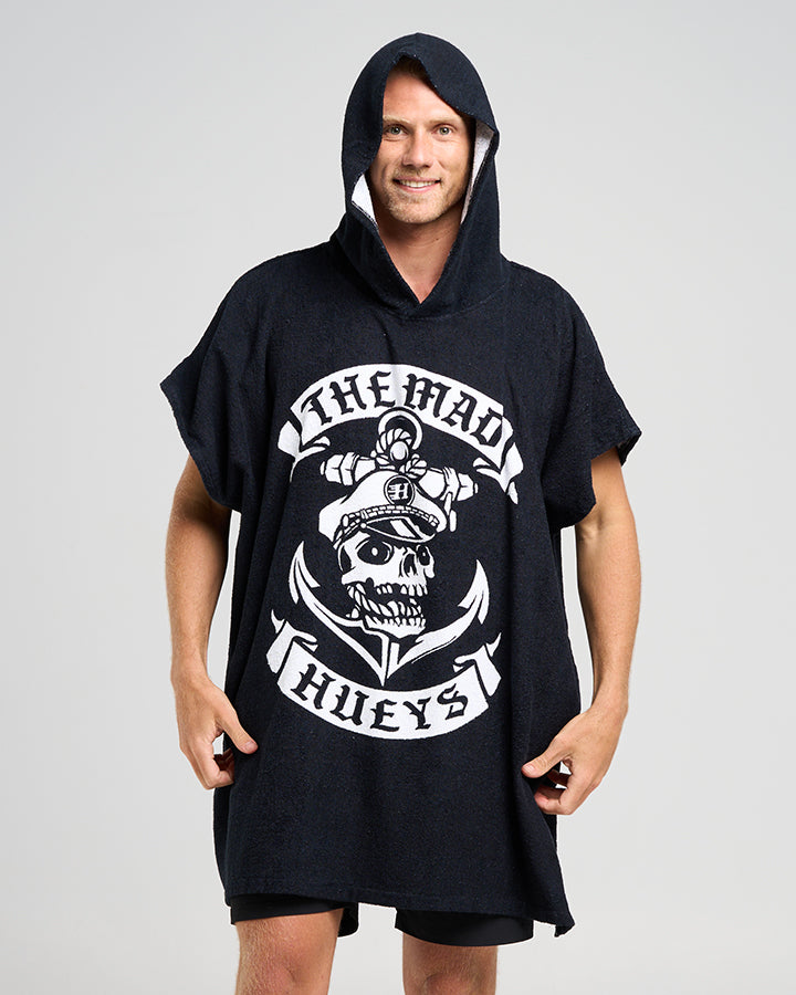 SAILOR ANCHOR | HOODED TOWEL - BLACK