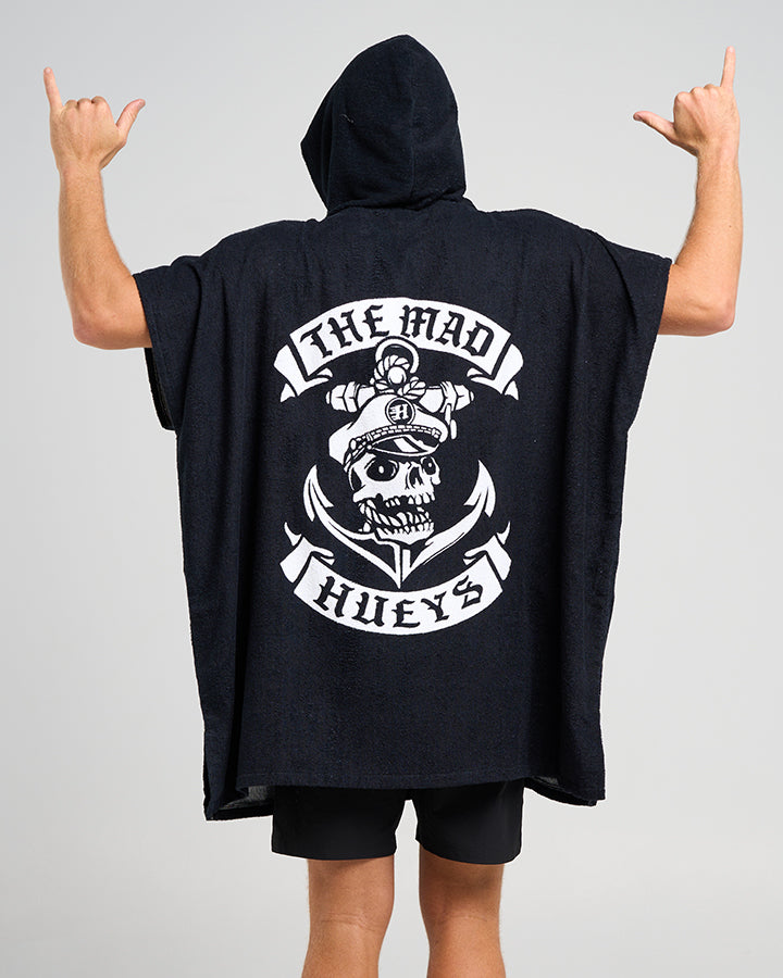 SAILOR ANCHOR | HOODED TOWEL - BLACK