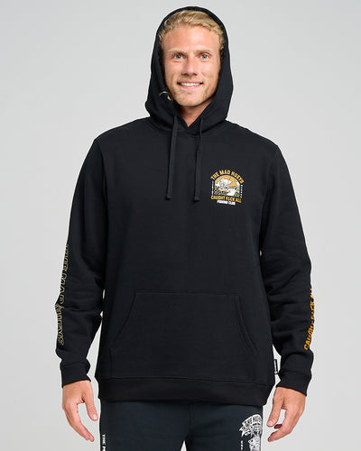CAUGHT FK ALL ISLAND | HOODED PULLOVER - BLACK