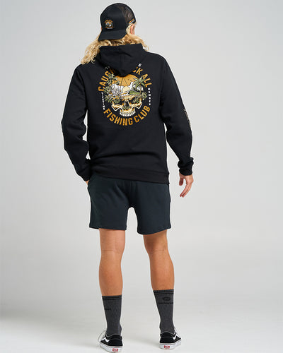 CAUGHT FK ALL ISLAND | HOODED PULLOVER - BLACK