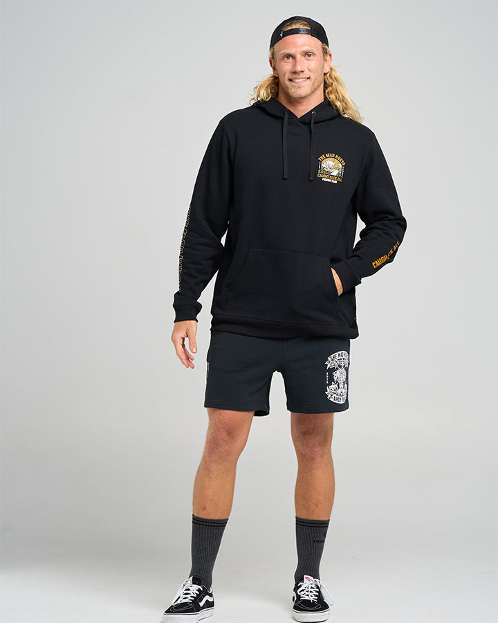 CAUGHT FK ALL ISLAND | HOODED PULLOVER - BLACK