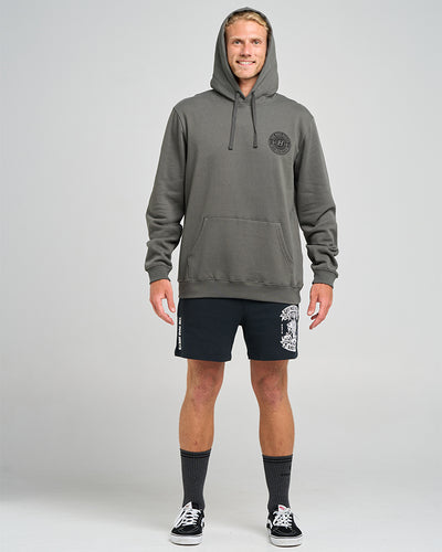 HUEYS GOOD LIFE | HOODED PULLOVER - CHARCOAL