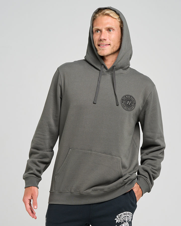 HUEYS GOOD LIFE | HOODED PULLOVER - CHARCOAL