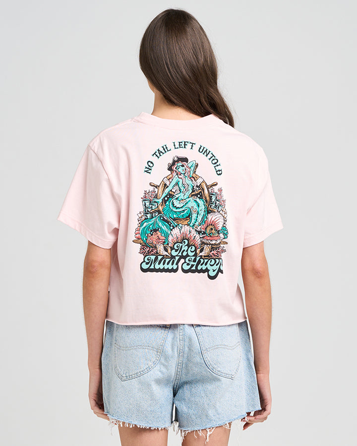 TAIL UNTOLD | WOMENS CROP SS TEE - FAIRY FLOSS