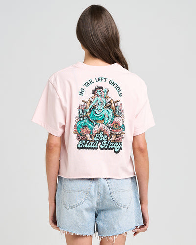 TAIL UNTOLD | WOMENS CROP SS TEE - FAIRY FLOSS