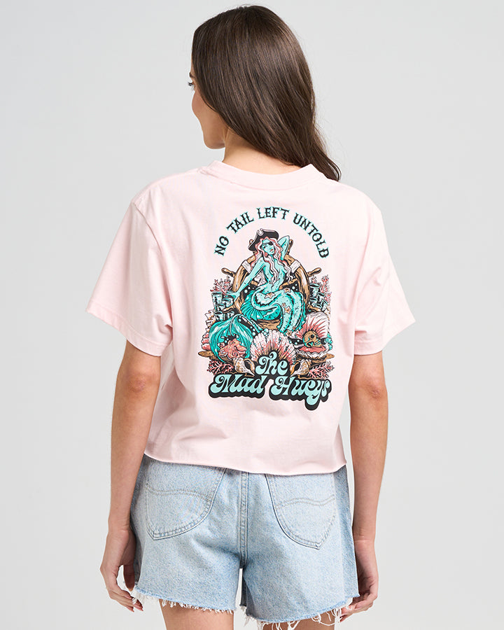 TAIL UNTOLD | WOMENS CROP SS TEE - FAIRY FLOSS