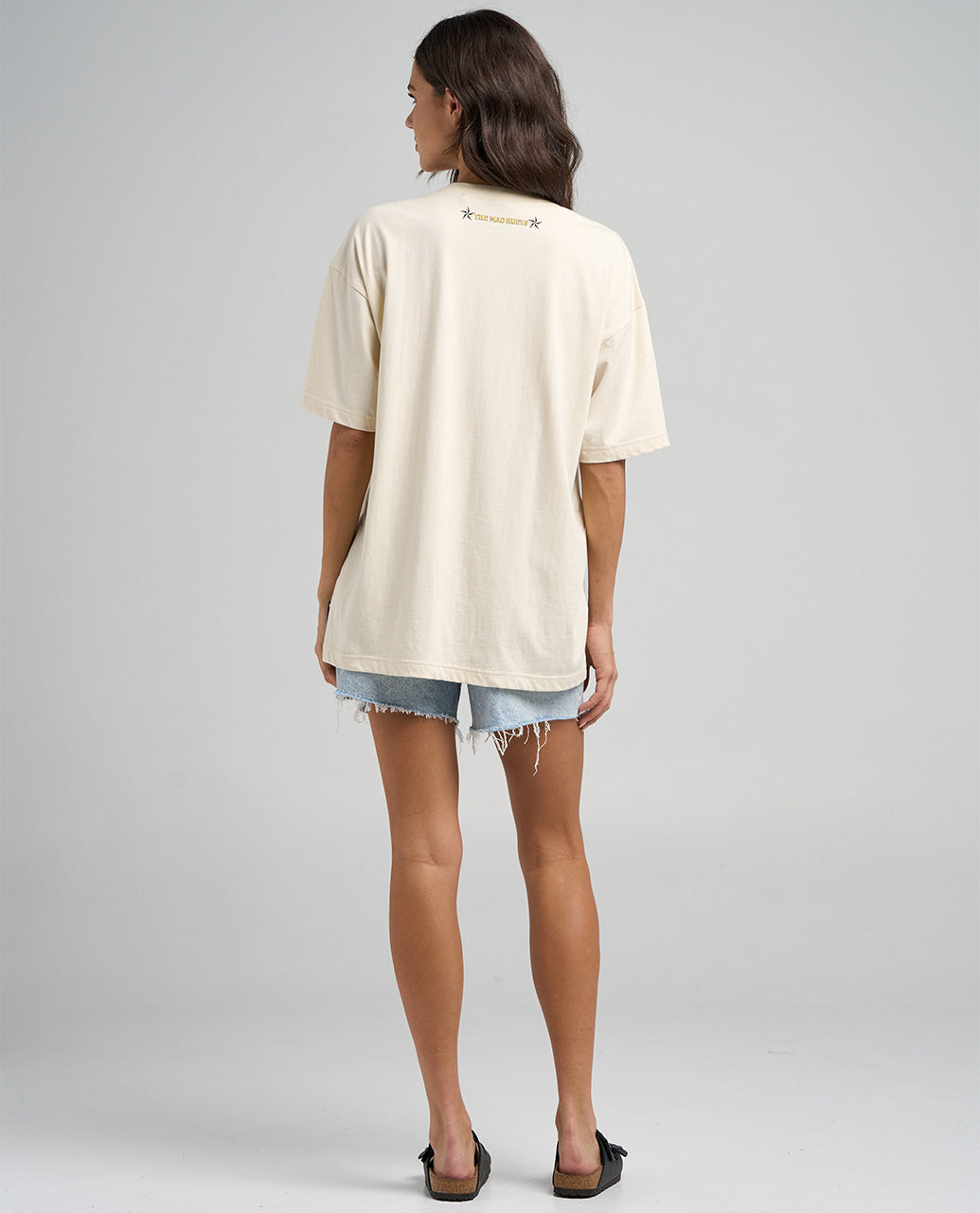 BORN TO RIDE | WOMENS OVERSIZED SS TEE - STONE