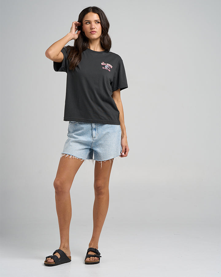 YEE HAW FKRS | WOMENS SS TEE - VINTAGE BLACK