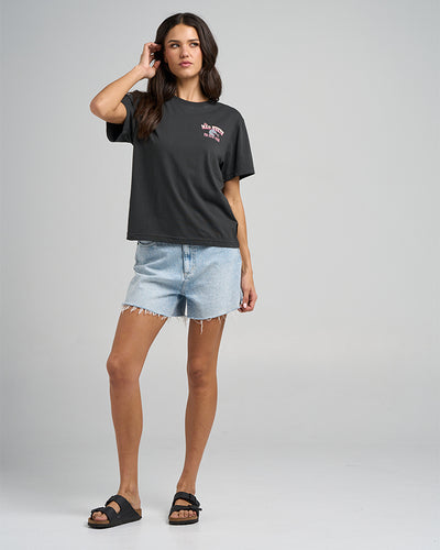 YEE HAW FKRS | WOMENS SS TEE - VINTAGE BLACK