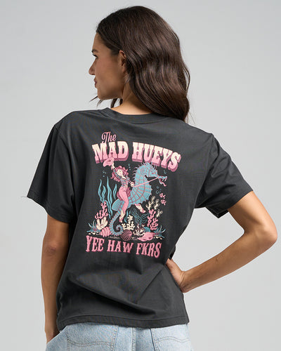 YEE HAW FKRS | WOMENS SS TEE - VINTAGE BLACK