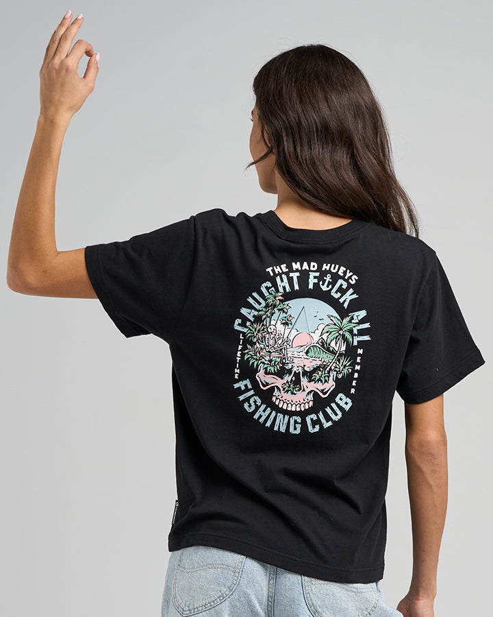 CAUGHT FK ALL ISLAND | WOMENS SS TEE - BLACK