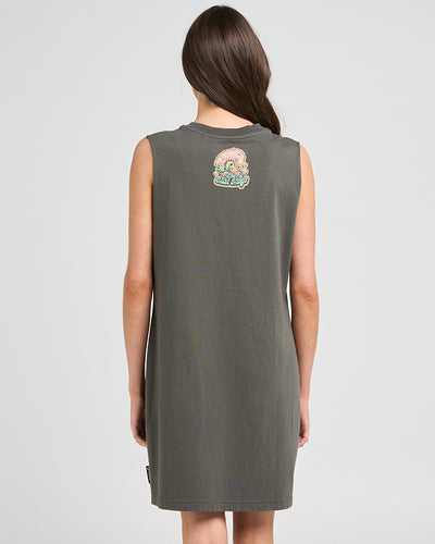 TAIL UNTOLD | WOMENS MUSCLE DRESS - CHARCOAL