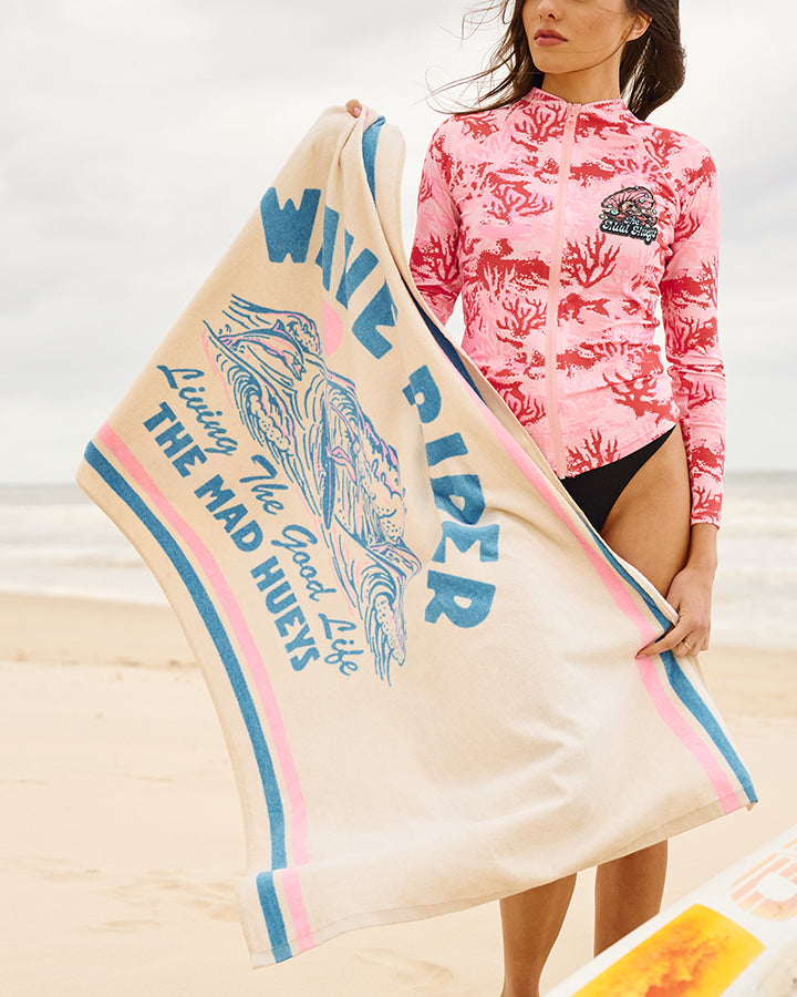 WAVE RIDER | WOMENS SURF TOWEL - STONE