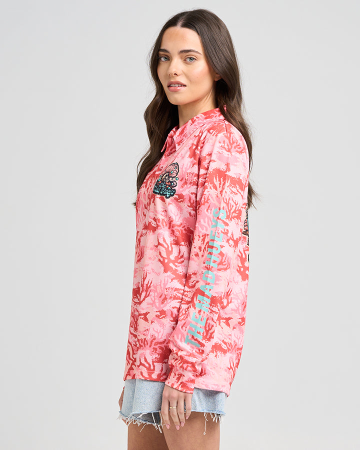 TAIL UNTOLD | UPF 50+ WOMENS FISHING JERSEY - CORAL