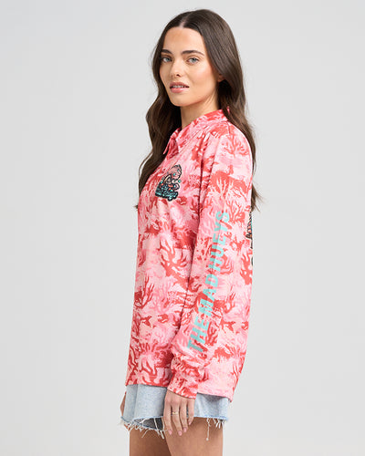 TAIL UNTOLD | UPF 50+ WOMENS FISHING JERSEY - CORAL