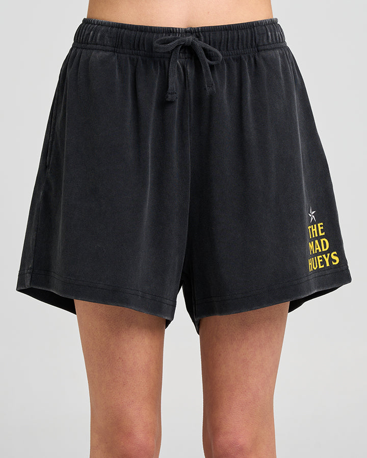 BORN TO RIDE | WOMENS ALL DAY SHORT - WASHED BLACK
