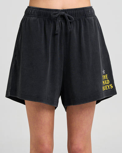 BORN TO RIDE | WOMENS ALL DAY SHORT - WASHED BLACK