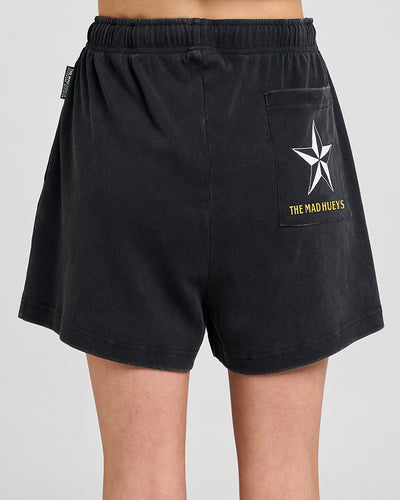 BORN TO RIDE | WOMENS ALL DAY SHORT - WASHED BLACK