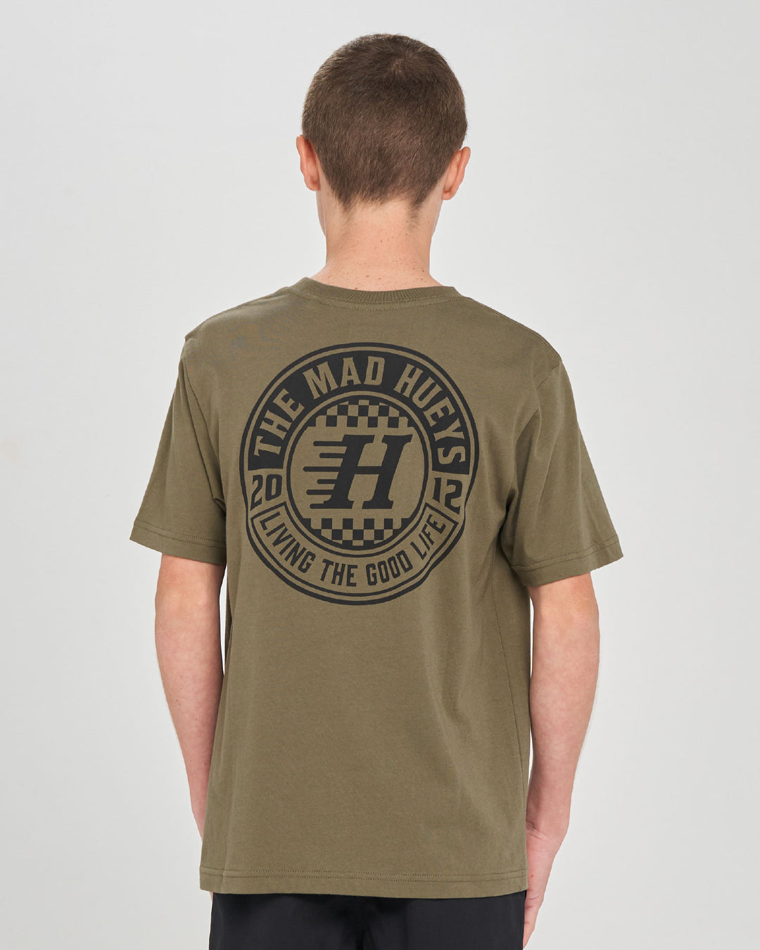 CHECKER HUEYS | YOUTH SS TEE - OLIVE