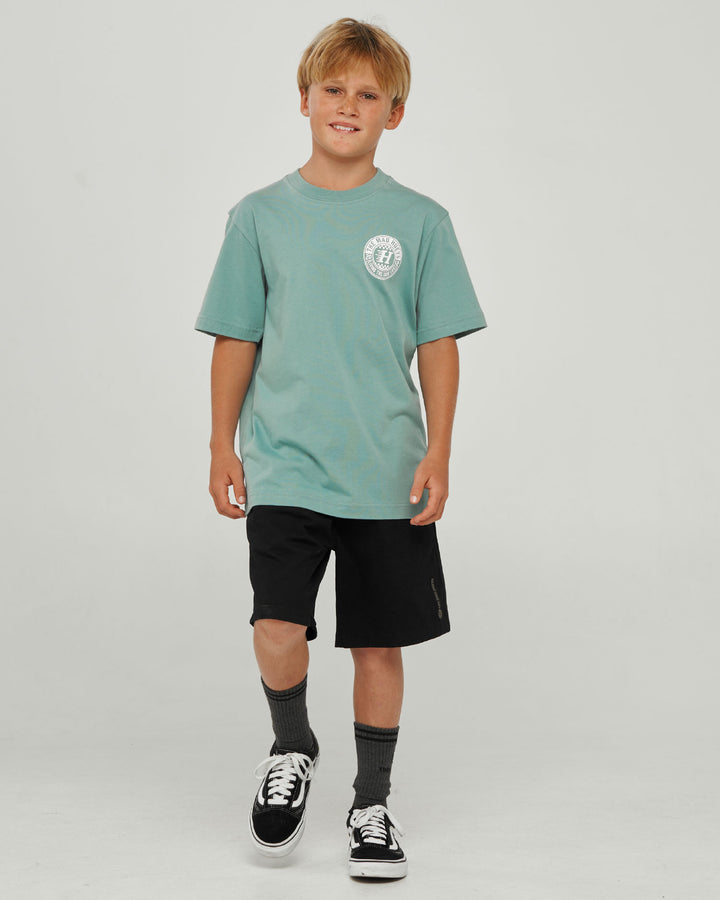 CHECKER HUEYS | YOUTH SS TEE - SEAFOAM