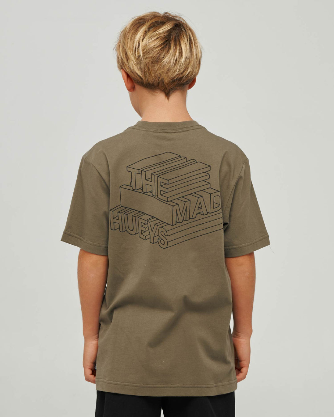 HUEYS LETTER | YOUTH SS TEE - OLIVE