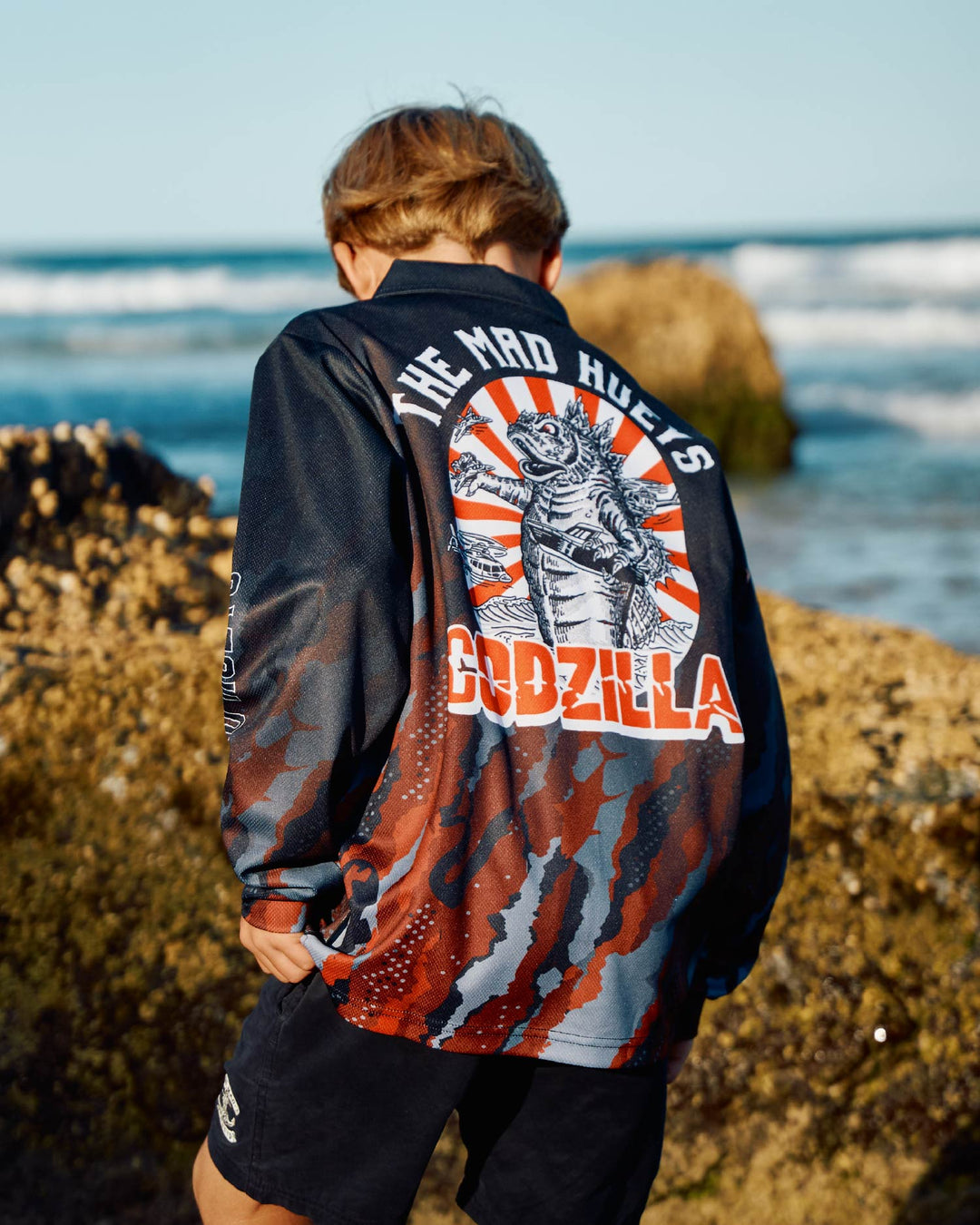 CODZILLA FOREVER | YOUTH UPF 50+ FISHING JERSEY - RED