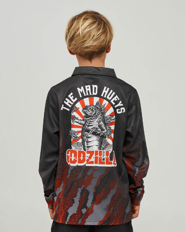 CODZILLA FOREVER | YOUTH UPF 50+ FISHING JERSEY - RED