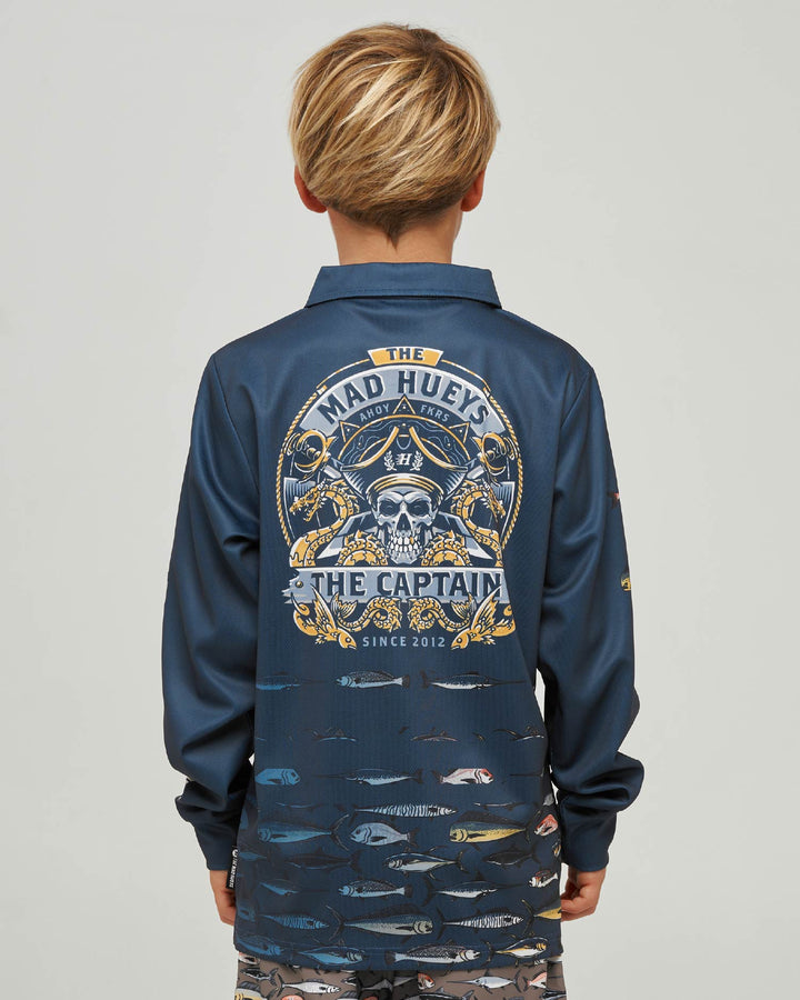 DRAGON CAPTAIN | YOUTH UPF 50+ FISHING JERSEY - NAVY