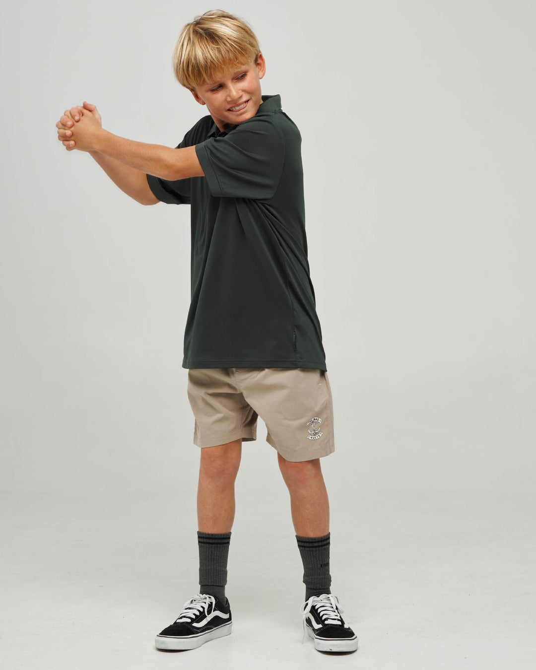 PARALLEL HUEYS | YOUTH ACTIVE SS POLO  - PINE GREEN